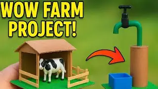 Cow Shed Model Using Cardboard | Easy Animal Farm Project for School