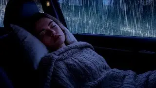 Insomnia Night Relief with Car Rain &ndash; Rainstorm & Very Huge Thunder | Deep Sleeping Sounds