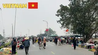 Traditional Vietnamese Market | Busy Lunar New Year Season on the River Dike Road