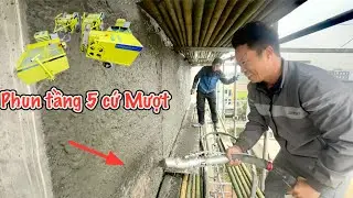 Sóc Sơn 2026 Máy Phun Vữa HBT13 lắp đặt cho anh Biên sau khi đã tham khảo các dòng máy phun vữa