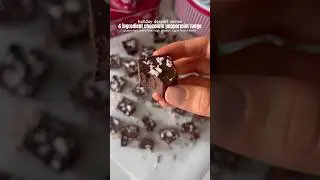 4 ingredient chocolate peppermint fudge #shorts
