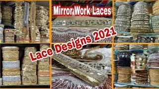 Latest Mirror Work Laces Desiging-Fancy Laces-Moti Laces- Sheesha Laces- Lace Designs for dresses