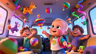 Happy Kids Van Ride 🚌🎵 Fun Adventure Song for Kids | Learn Numbers, Colors, ABCs