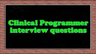 Clinical Programmer interview questions