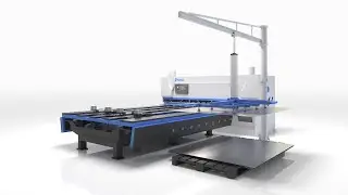 HARSLE Hydraulic Guillotine Shearing Machine with iLoader Vacuum Lifter