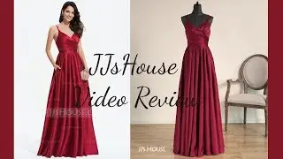 Beautiful Satin Prom Dress in Burgundy - JJsHouse