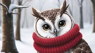 Snowy Owl Winter Bird Rustic Forest Frame TV Art &ndash; FREE Preview! 🦉