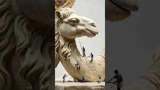 Camel Sculpture Workers are working #videoviral #viralvideo #viralshorts #camel #ai