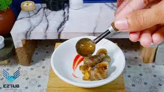 Miniature Vietnamese Sauteed Snails Garlic Butter / Sauteed Snails Garlic Butter Recipe / ASMR Food