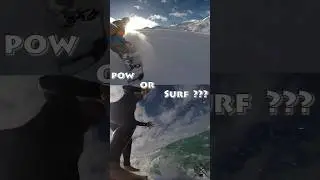 🏂Snowboarding Powder vs🏄&zwj;♂️ Surfing #snowboard #snow #snowboarding #surf #surfing   #pow #powder