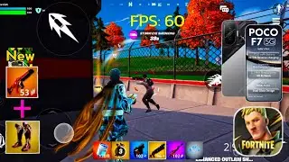 Poco F7 60 FPS Fortnite Mobile Gameplay Test,New Marvel Strak Island Map Blitz Royale Gameplay
