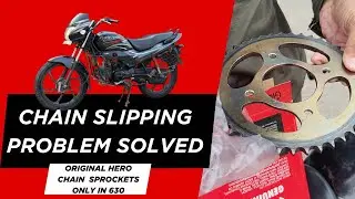 Hero Bike Chain Slipping Problem? | Chain Sprocket Replacement Step-by-Step Guide 🔧
