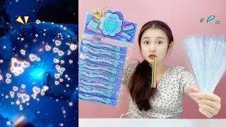 酸条糖里有&ldquo;发光丝&rdquo;！一口气拆30包酸的牙疼，晚上真能发光吗？【桂圆子手作坊】