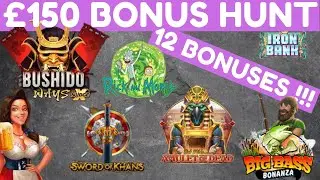 &pound;150 Online Slots Bonus Hunt : 12 Bonuses : Bushido Ways, Iron bank, Amulet Of Dead, Goonies + More
