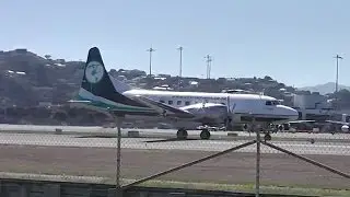 Wellington Airport - Air Chathams Convair 580 ZK-CIF Landing RWY16