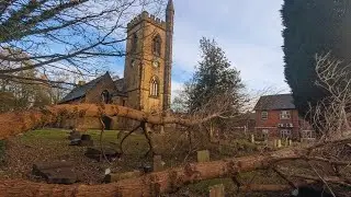 STORM CLAUDIA WRECKS CHAOS! Abandoned Church Headstones Struck Down By Fallen Trees