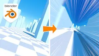 【Blender】迫力のある高速移動シーンの作り方（メイキング動画）