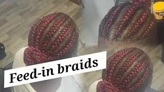 Color braids on short hair