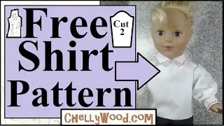 Free Doll Clothes Patterns: 18 inch doll shirt tutorial