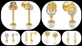 Cute and precious gold pearl drop earrings