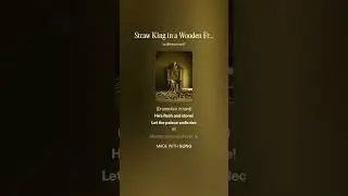 Straw King in a Wooden Frame
