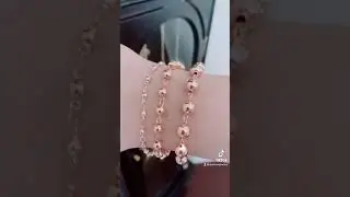Round chain bracelet with rose gold plating