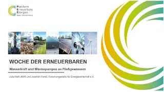 Webseminar: „Woche der Erneuerbaren: Wasserkraft und Wärmepumpen an Fließgewässern