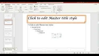 Slide master in MS PowerPoint |TECH LEARNER