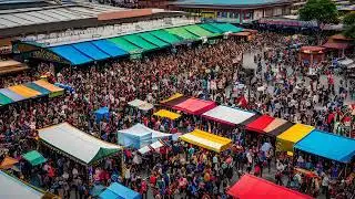 Marketplace Chronicles: Indoor Market Ambience with Voices & Cash Register (No Copyright)