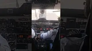 Airplane cockpit | landing view