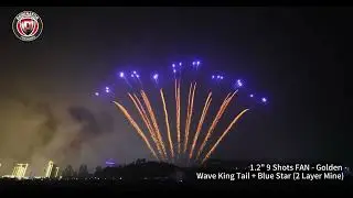 DM-E30R3-129 GOLDEN WAVE KING TAIL + BLUE STAR (2 LAYER MINE)