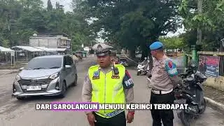 Traffic flow situation around the Pasar Bawah Security Post