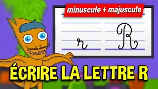 Apprendre à écrire la lettre R (CP - GS) Écriture lettre R minuscule majuscule en attaché (cursive)