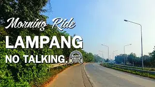 ASMR Morning Ride 🇹🇭 | Relaxing Motorcycle Drive to Lampang City [No Talking]