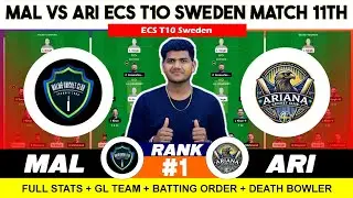 ARI vs MAL , ARI vs MAL Prediction , Ariana CC vs Malmo 11TH ECS T10 SWEDEN Match