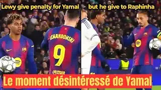Lewandowski a laiss&eacute; le penalty &agrave; Yamal pour un doubl&eacute;, mais Yamal l'a offert &agrave; Raphinha...