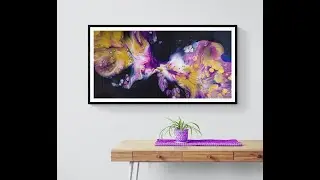 (439) Split Cup Dutch Style Ribbon Pour Painting with Black Negative Space! Harmony House Art