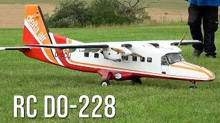 Unique! RC Dornier Do 228&ndash; Fantastic Flying And A Crosswind Bumpy Jumpy Landing