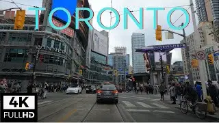 Toronto Downtown | Drive Tour | 4k 60 fps