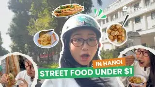 Street Food Under $1 in Hanoi 🇻🇳 | Cheapest Local Food You Must Try