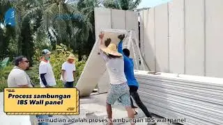 Pemasangan IBS wall panel di Bukit Kuching, Jeram