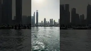 Alternate POV of Dubai's skyscrapers from a motor boat. #dubai #skyscraper #motorboating #dubaicity