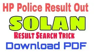 Solan Distt Police Result Out 2019 | HP Police Result Out | How to Check Police Result 2019 | him