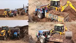 JCB tractor🚜 ko bharate❤️ hue Sonalikadi50rx🔥 Swaraj 735👑 #jcb #sonalika #swaraj #jcbvideo 