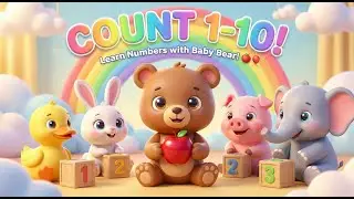 Baby Bear Counts 1 to 10  Learn Numbers with Apples, Balls & Blocks  Fun Counting for Toddlers