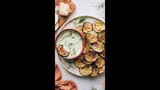 Baked Zucchini Slices with Vegan 