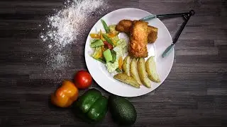 Litchi learns to Fish? Sprite Battered Fish and Potato Wedges- optional salad