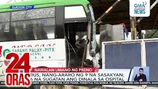 Bus, nang-araro ng 9 na sasakyan; 6 na sugatan ang dinala sa ospital | 24 Oras