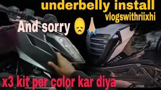 Underbelly install and x3 kit pe colour kar diya #automobile #underbelly #ktm#motovlog #modification