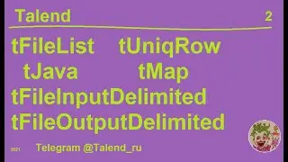 2 Talend Из файла cделать 3 файла tFileList tUniqRow tJava tMap tFileInputDelimited tFileOutputDelim